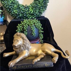 Solid Brass Lion Statue